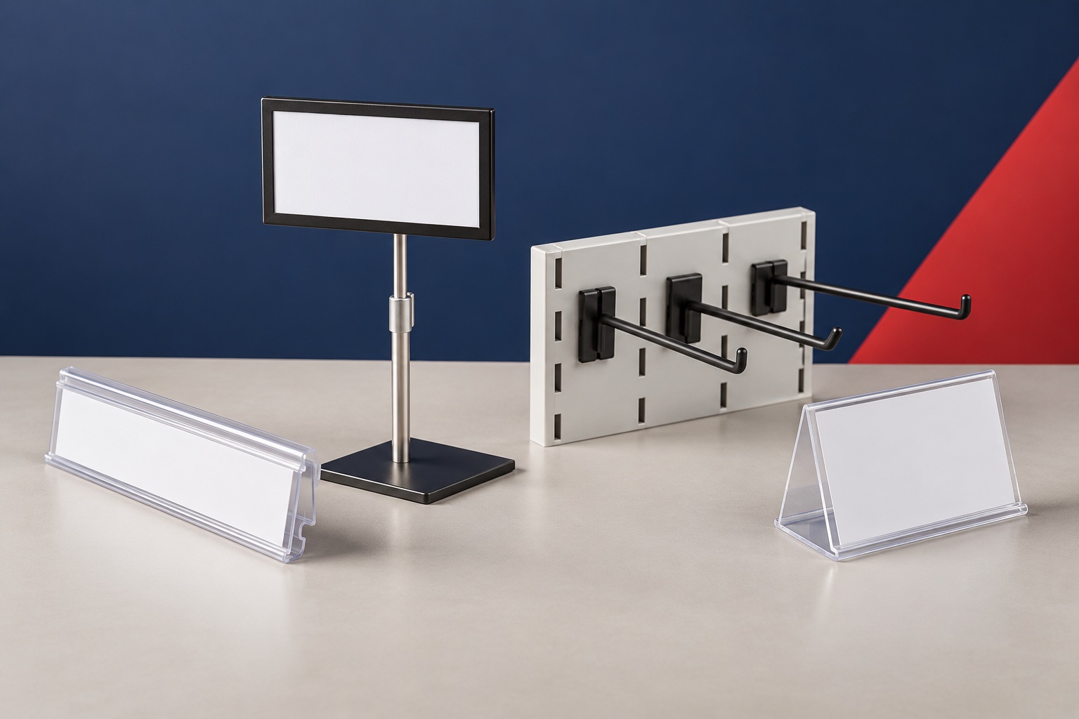 Point-of-sale retail displays — illustrative range overview