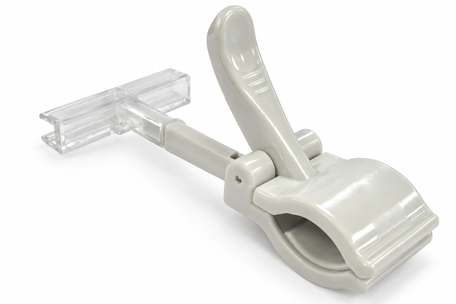 Large pop clip attaches to frames