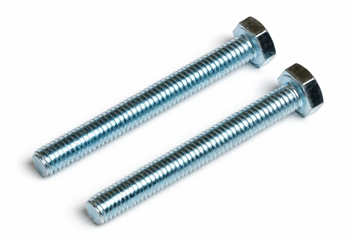 Hex-head set bolts used as a fastener identification reference