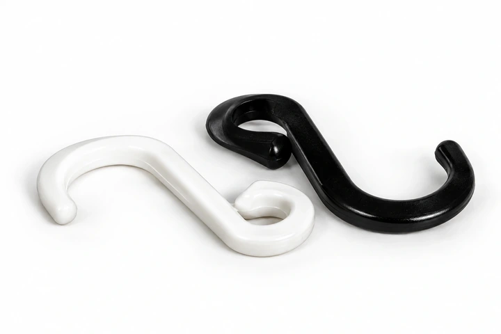 Plastic merchandising hooks